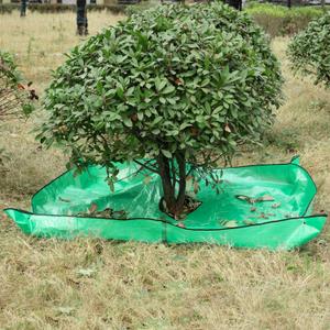 moonoom Landscape Tarp for Trimming, 78.7"x78.7" Pruning Tarp with 12 inch Hole, Waterproof Bush Trimming Tarps Shrub Trimmings Catcher with Four Corner Buckles for Easy Fastening and Leaf Collection
