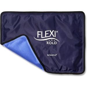 FlexiKold Reusable Gel Large Ice Pack with Straps  Cold Compress Gel Cold Pack for Injuries  Flexible Medical Ice Wrap for Back, Shoulders, Legs, Knees, Sciatica, Muscle Pain  Standard