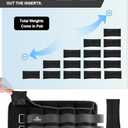 Adjustable Ankle Weights 20 LBS Pair with Removable Weight for Jogging, Gymnastics, Aerobics, Physical Therapy (black - double buckle)