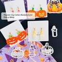 2 x Xaekicr Halloween Polymer Clay Cutters Set – 8pcs Halloween Clay Cutters for Polymer Clay Jewelry, Clay Earring Cutters and Molds – Pumpkin, Tombstone, Witch Hat Clay Tools for DIY Crafts, Small to Medium