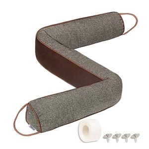 TORRAMI Under Door Draft Stoppers 36 Inch, Heavy Triangle Stop Draft Block Cold Air/Wind/Breeze Noise Blocker Door Sweeps Weather Stripping Bottom Seal Brown