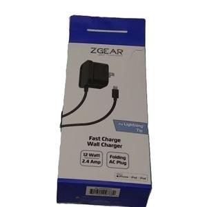 Zgear Adaptive Fast Charge Wall Charger For Lighting Tip 12 Watts 2.4 Amp
