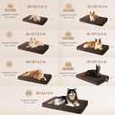 EHEYCIGA Orthopedic Dog Beds for Large Dogs with Removable Washable Cover, Brown, 36x27