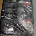 Folding Hand Truck, 500 LBS Heavy Duty Foldable Dolly Cart with Wheels, Telescoping Handle & 2 Elastic Ropes, Portable Luggage Cart for Moving, Travel, Home, Black Red