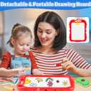 Chalk Board Easel for Kids Toys, Double-Sided Magnetic Kids Chalkboard and Dry Erase Boards, Toddler Toys for 3 Year Old Boy Gift, Art Easel Learning Educational Toy for 3 4 5 Years Old Boys Gift