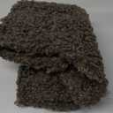 MIULEE Pack of 2 Faux Fur Chocolate Throw Pillow Covers 18x18 Inch Boucle Decorative Sherpa Pillow Covers Fuzzy Accent Soft Sheepskin Fleece for Boho Home Decor Sofa Living Room Couch Bed