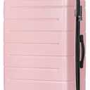 KYME 28 Inch Luggage TSA Approved Hardshell Large Suitcases with Wheels Durable Big Checked Luggage Travel Rolling Suitcase for Women Men Pink