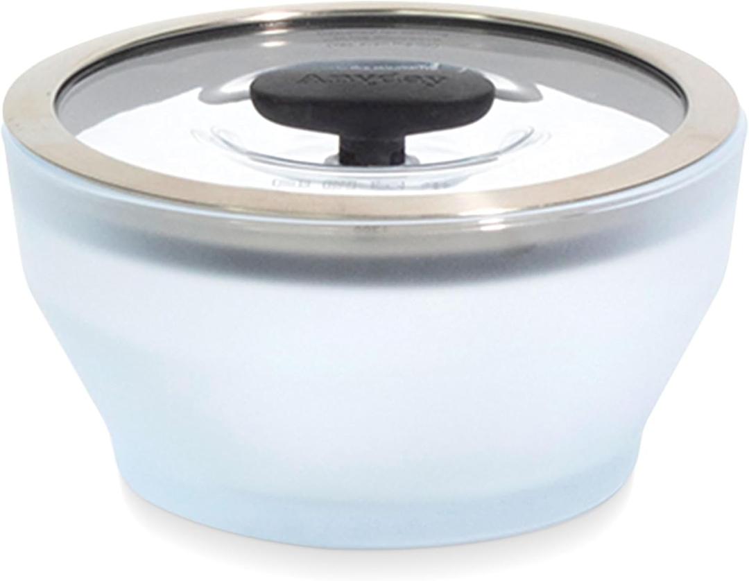 Anyday Cookware Plastic-Free Microwave Dish, 2-Piece Medium Deep Glass Storage Container with Lid for Steaming, Roasting, Serving & Storing Food, 6.3" x 3.4", Black Sesame