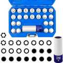 JEUCLEL 23PCS Wheel Lock Nut Key Kit - Compatible with VW, Audi, VAG - Anti-Theft Lug Nut Removal Tool