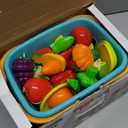 Play Food Set with Cutting Fruits&Felt Tree Mat, Pretend Food Play Kitchen Accessories, Toy Kitchen Food Playset for Toddlers, Preschool Learning Toys for Kids Ages 3 4 5 6 Boys Girls Gift