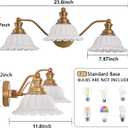 XIEDUN Bathroom Vanity Light White 3 Light