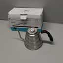 Barista Warrior Gooseneck Kettle for Pour Over Coffee and Tea with Thermometer for Exact Temperature, Precision Pour Drip Spout, Stainless Steel, Compatible with all Stove Tops (1.2 Liter, 40 fl oz)