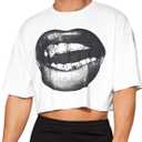 RoseSeek Men's Graphic Tees Short Sleeve Crew Neck Drop Shoulder Cropped T Shirt Summer Funny Tee Shirts (White, XL)