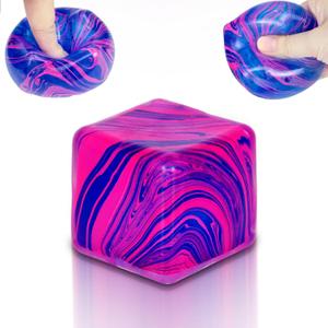 Ice Cube Squishy Veined Ice Cube Fidget Toy Purple Stress Ball Squeeze Toys Stress 5cm(1.97") Veined Ice Cube Squishy Fidget Sensory Toys Kids Youth Adult Puffwize (Purple), 5cm 1.98" Medium