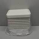 Plastic Storage Bins with Lid, Stackable Small Box Basket for Organizing and Containers for Shelves Drawers Desktop Closet Playroom Pantry Classroom Office Home, 8-pack 10.2x7.2x4.1 Inch, White