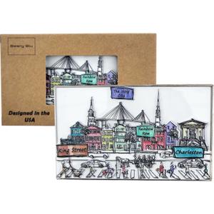 2 x Cities Around The World Artwork Fridge Magnet Series - Designed in The USA - Collectible Souvenir & Gift (Charleston)