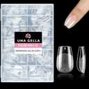 UNA GELLA Extra Short Coffin Nail Tips: XS 216pcs Pre-shape Press on Nails Extra Short Coffin Gel Tips Full Cover Acrylic Fake False Nails Extension 12 Sizes Gelly Tips