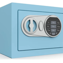 Goldenkey Small Safe Box for Money, Digital Safe Box with Keys&Code for Cash and Coin, Mini Safe for Kids Personal Items for Home, 6.69"D x 9.05"W x 6.69"H, 0.236 Cu.Ft.