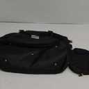 LOVEVOOK Travel Duffle Bag,Weekender Bags for Women with Shoe Compartment，Carry on Overnight Bag with Toiletry Bag,Gym Duffel Bag with Wet Pocket, Hospital Bags for Labor and Delivery Black 2 Pieces