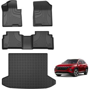 Floor Mats Set for Hyundai Tucson 2022-2026 (Not for PHEV) Custom Fit TPE All Weather Floor Liners and Cargo Mat (with Bose Sound) for Tucson 2026 2025 2024 2023 2022