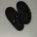 EverFoams Women's Cozy Waffle Slippers Soft Quilted Memory Foam Indoor House Shoes (7-8, Dark Black)