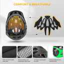 ROCKBROS Kids Full Face Bike Helmet Lightweight Detachable MTB Helmet,  Medium