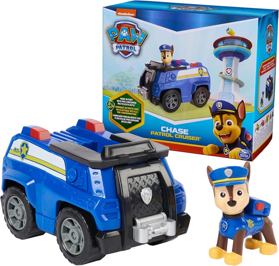 Paw Patrol, Chases Patrol Cruiser, Toy Car with Collectible Action Figure, Sustainably Minded Kids Toys for Boys & Girls Ages 3 and Up