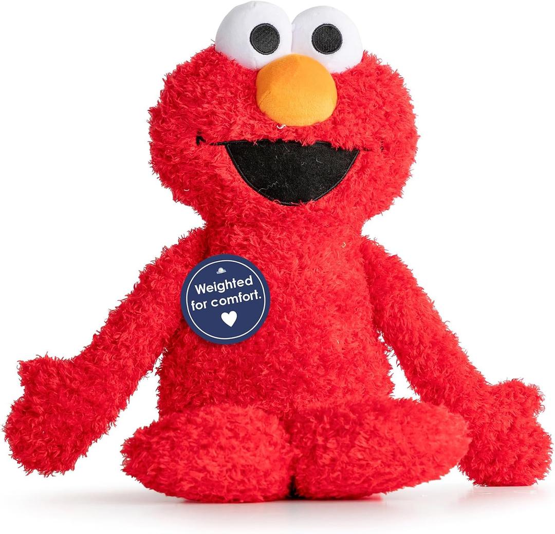 Jay Franco Weighted Sesame Street Plush Pillow Buddy - 2.5 lbs Soft Plushie Stuffed Pillow, 19 Inches, Red - Elmo