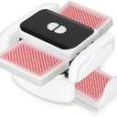 Honlunu Automatic Card Shuffler for 1-2 Decks, One-Click Shuffling and Manual Mode, Portable Rechargeable (2600mAh) Compatible with Poker, UNO, Bridge, Spades, Card Games for Adults & Family