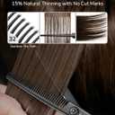 ULG Seamless Thinning Shears Professional Stainless Steel, Teflon Coated, 32-Teeth Texturizing Scissors, Precision Serrated Blades for Natural Thinning and Layering, Ideal for Stylists and Barbers