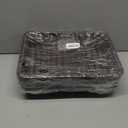 Poly Wicker Baskets 4 Pack 16 inch Coffee Large Wicker Baskets Storage  Rustic, Durable & Easy-Cleaning Bread Baskets, for Home, Restaurant & Hotel Use