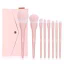 MSQ Make Up Brushes 8Pcs Makeup Brush Set Foundation Brush Blending Brush Eyeshadow Brushes Eye Brushes Set with Bag (Pink)