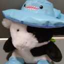 Holiday Home Spring Raindrop Cow with Hat Plush - Blue