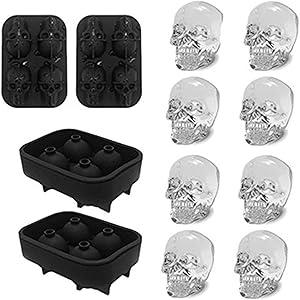 Halloween Pumpkin Ice Mold Tray 3D Pop Orange Silicone Ghost Pumpkin Ice Maker Moulds