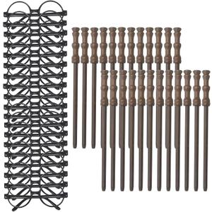 Cosplay Party Supplies Set - Wand Pencil, Black Glasses with Round Frame No Lenses for Birthday Party, Kid Gifts, School Reward,Halloween Decorations 12pcs Each