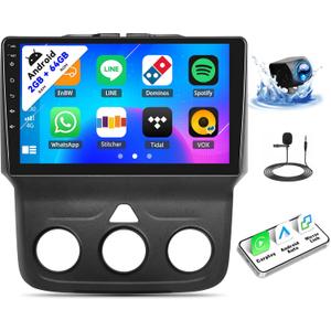 SIXTOP [2+64G] Android Car Stereo for Dodge Ram 2013-2019 1500 2500 3500 Upgrade Replacement Radio Carplay Android Auto Mirror Link 30 Themes 9 inch Touchscreen FM GPS Bluetooth+AHD Camera&MIC (4-Core 2+64G)