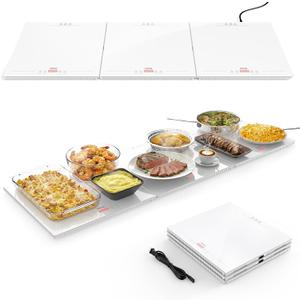 ODSD Food Warmers for Parties Buffet, 47"x15" Extra-Long Food Warming Tray