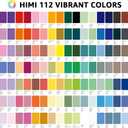 HIMI Gouache Paint Set, 112 Colors x 12g Twin Jelly Cup Design with Portable Case, Non-Toxic, Opaque Professional Paint for Canvas and Watercolor Paper | Beginners, Students, Artists