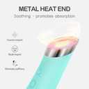 PRITECH Silicone Face Scrubber, Rechargeable Facial Cleansing Brush with Heat Massage End, Vibrating Exfoliator Scrubber for Deep Cleaning, Waterproof Face Brush for Women and Men (Green)