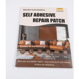  Leather Repair Patch 2-Piece 8X11 In Self Adhesive Leather Coffee