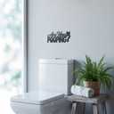 Funny Bathroom Metal Decorative Signs, Black Silhouette Humor Toilet Decor Quotes, Rustic Farmhouse Home Cute Wall Art, Unique Housewarming Gift (Are You Pooping, 12")