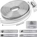 Hose Clamps 30FT Strap+15 Fasteners,DIY Cut-To-Fit 304 Stainless Steel Adjustable Large Worm Gear Band Clamp Assortment Kit,Metal Screw Fasteners and Strapping for Pipe,Duct,Pole,Tube
