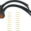 2 Pcs 10 Pin Headlight Connector Wiring Harness Pigtail Plug for Hyundai Kona Santa Fe Accent Equus Tucson Veloster Kia Optima Sorento Soul Replaced OE# 10K007 GL221-10021 HP066-10021 E72A10