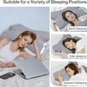 Cervical Neck Pillow for Pain Relief, Ergonomic Neck Support Pillow for Side Sleeper, Contour Memory Foam Pillows with Cooling Pillowcase Orthopedic Bed Pillow for Back Stomach Sleepers, Grey