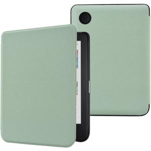 DMLuna Case for Kobo Clara / Clara 2E 6" - Ultra Slim Lightweight Folio Premium PU Leather Protective Cover with Auto Sleep/Wake Function, Agave Green