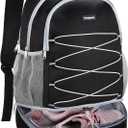 Vorspack Gym Backpack for Women - Small Gym Bag with Shoe Compartment Lightweight Sports Backpack Travel Backapck for Work College Hike - Black