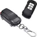 for Honda Key Fob Cover - Key fob case Compatible with Honda Accord Civic CRV Pilot Odyssey Passport Smart Remote Key - Black