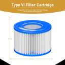 Type Hot Tub Spa Filter Replacement Compatible with Lay-Z-Spa, Coleman SaluSpa 90352E 58323, Inflatable Hot Tub, Swimming Pool Pump Filter Type Cartridge, 12 Pack