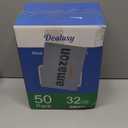 50 Pack (100-Piece) 32 oz Meal Prep Containers Reusable with Easy Open Lids, Sturdy Leakproof Food Safe, Microwave Freezer Dishwasher Safe, To Go Take Out Plastic Food Storage Pans with Lids, Black