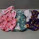 Pet Soft Washable Female Diapers (3 Pack) Female Dog Diapers, Comfort Reusable Doggy Diaper for Girl Dog in Period Heat (Cute Flower, XL)